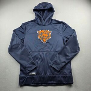 New Era Chicago Bears NFL Combine Authentic Hoodie‎ Navy Blue Mens Medium